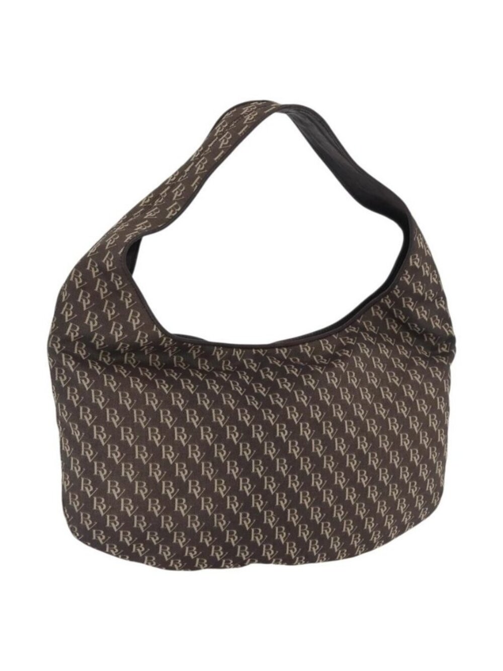 Authentic BOTTEGA VENETA Hobo Shoulder Bag Canvas Brown
